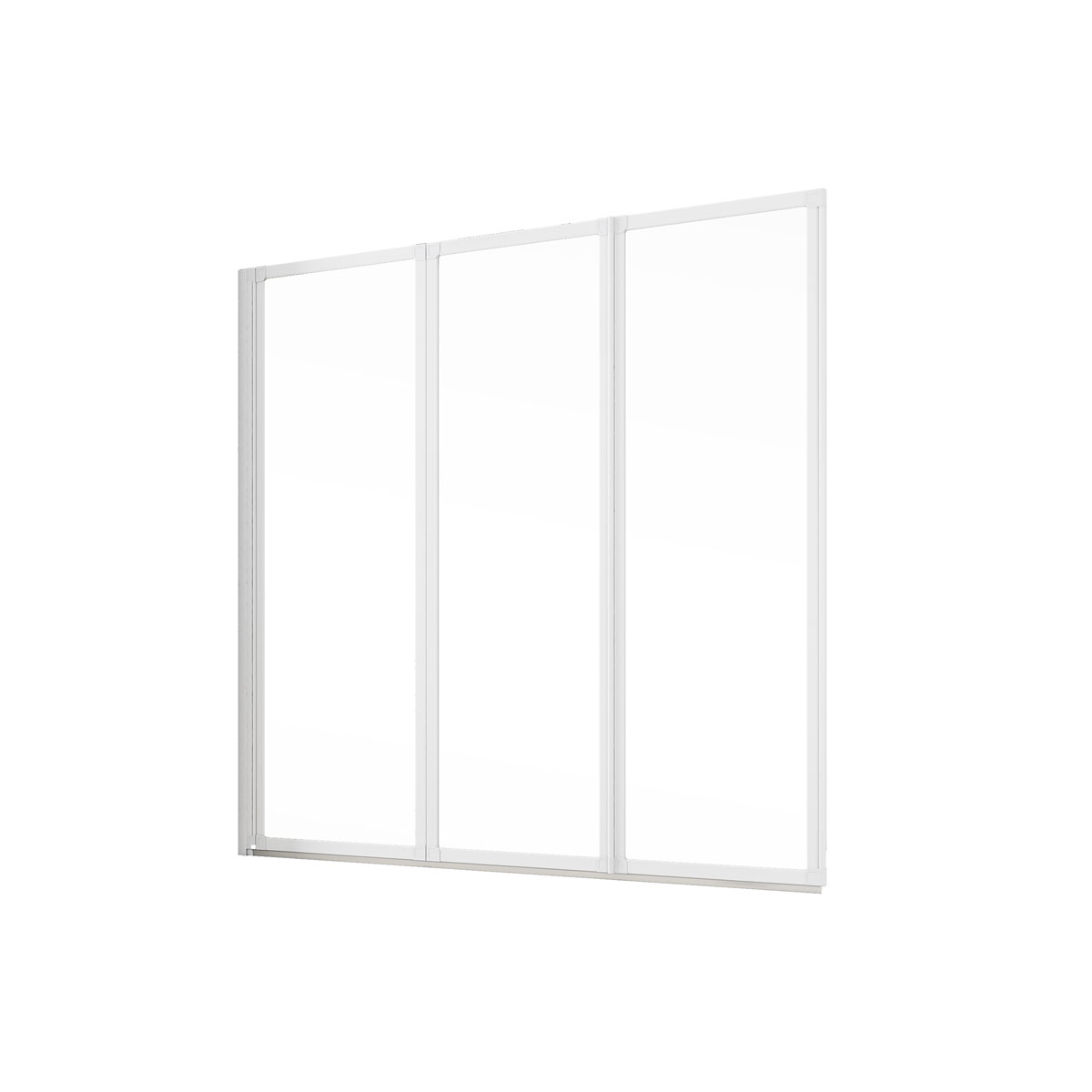Schulte Badewannenfaltwand Alu Natur 121 x 127 x 121 cm ESG hell klar Bild 1