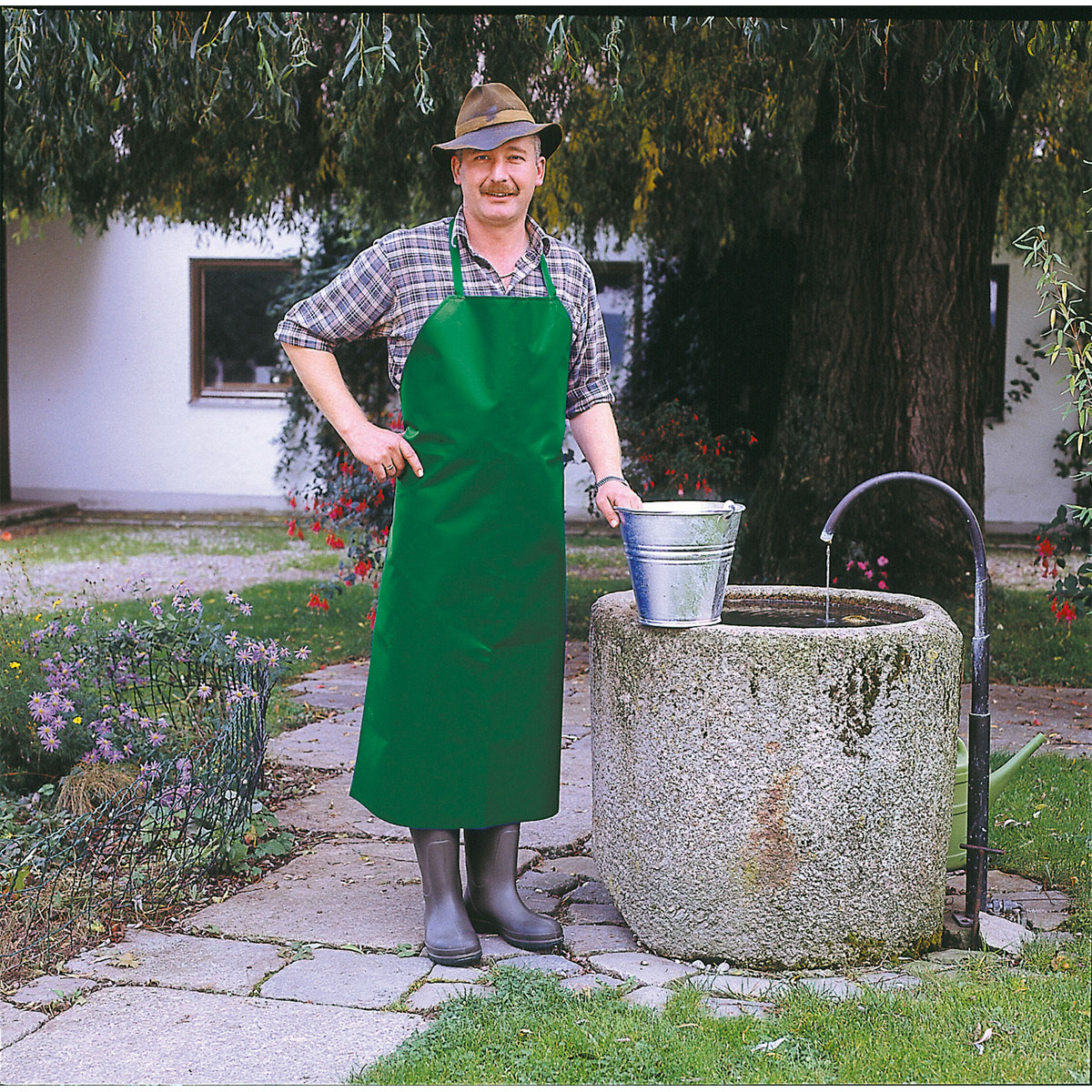 Melk- und Waschschürze 80 x 120 cm grün Bild 5