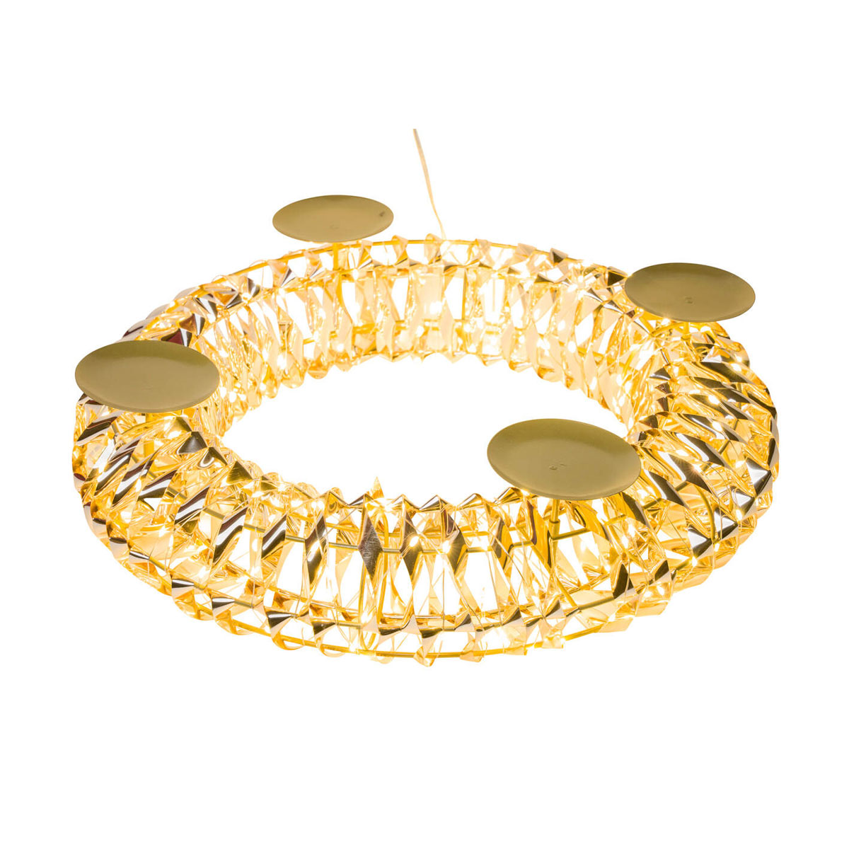 Goldene Adventskränze 