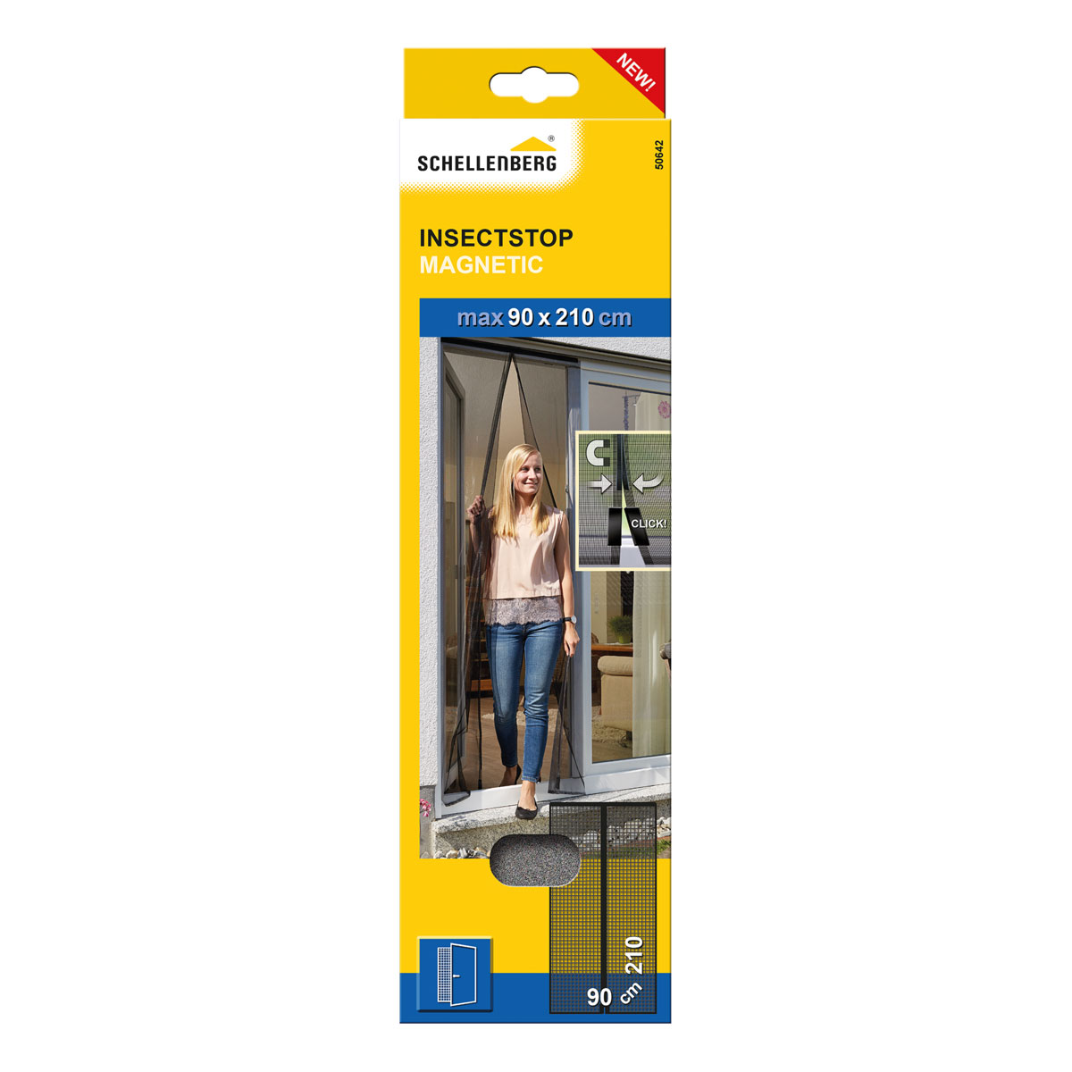 Schellenberg Insektenschutz-Magnetvorhang 90 x 210 cm anthrazit