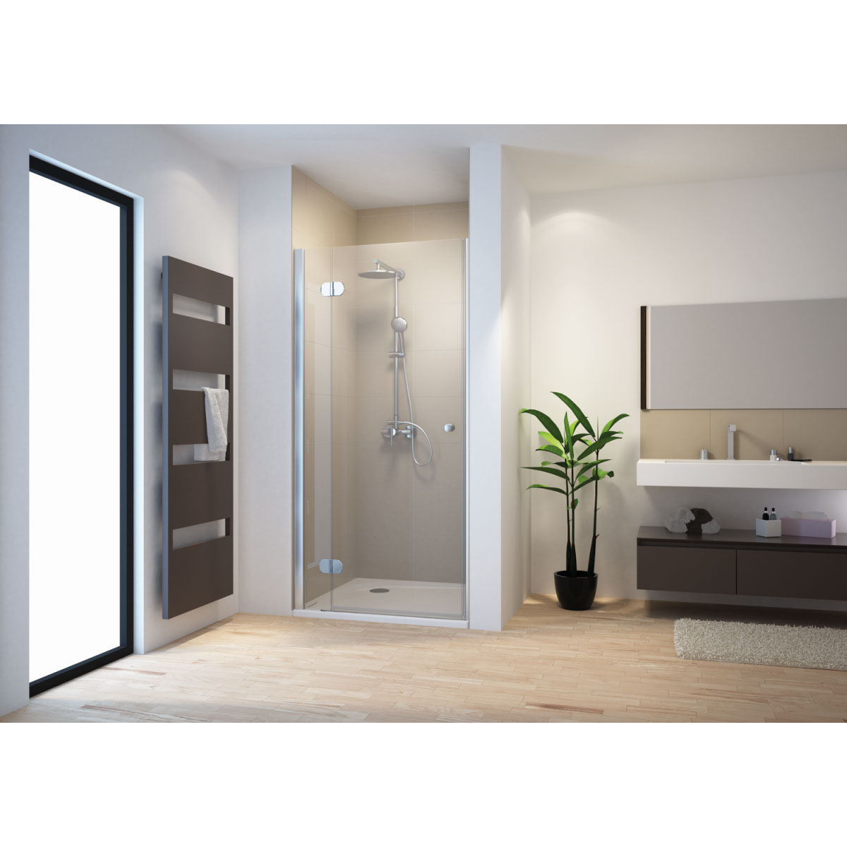 Schulte Drehtür MasterClass Nische rechts 200 x 90 cm