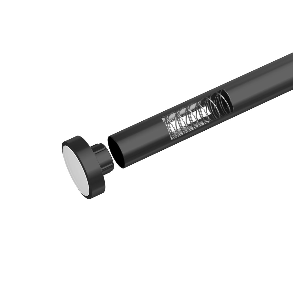 Wenko  Teleskop-Duschstange Luz 70 - 115 cm Schwarz Ausziehbare Duschvorhangstange aus rostfreiem Aluminium Bild 7