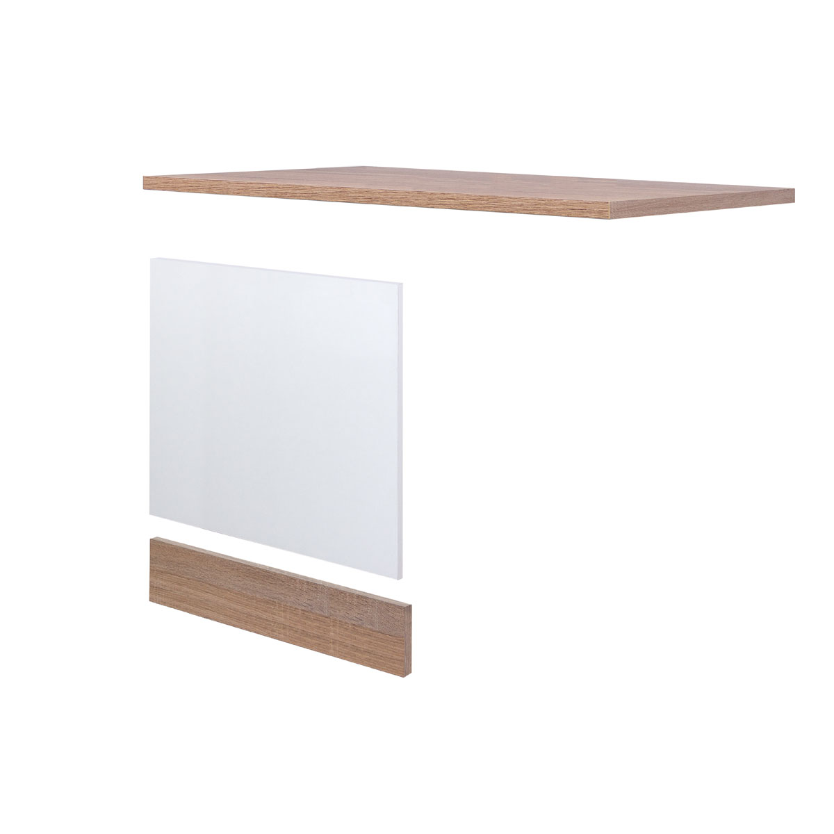 Flex-Well Geschirrspülerblenden-Set „Samoa“, 3-teilig, weiß/Sonoma Eiche