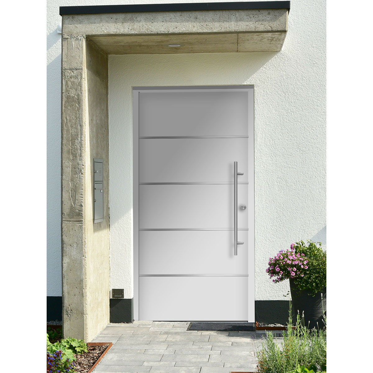 SplenDoor  Premium-Haustür Passivedoor Visby RC2 energiesparend einbruchsicher weiss 100 x 210 cm rechts Bild 2