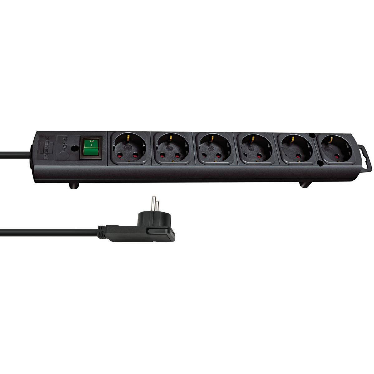 Brennenstuhl Steckdosenleiste Comfort-Line Plus 6-fach schwarz