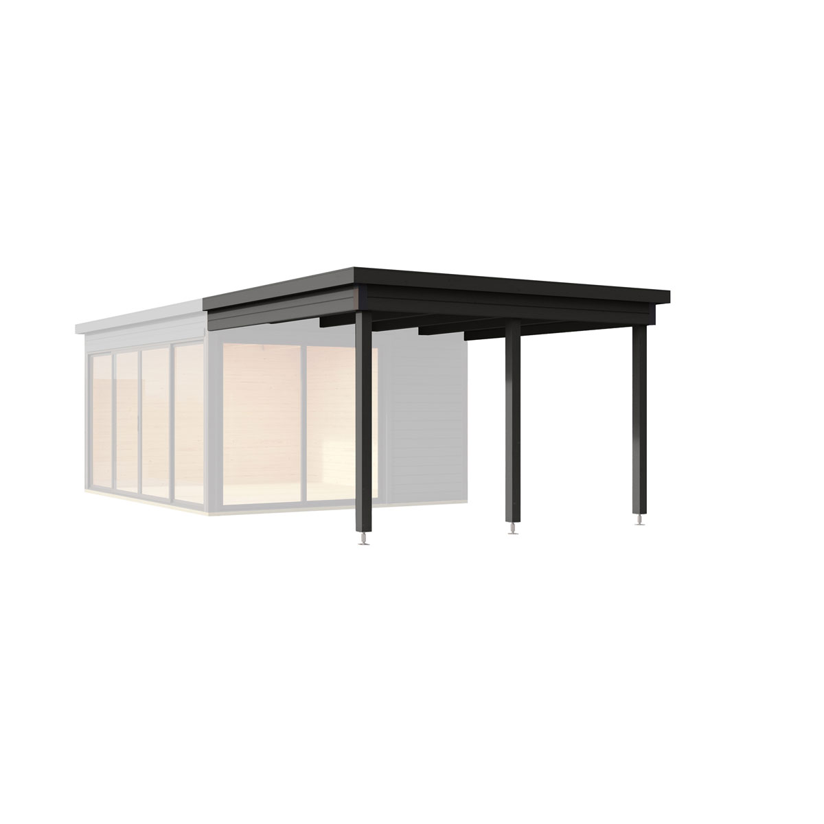 Anbau für Designhaus 412 Größe 2 graphitgrau