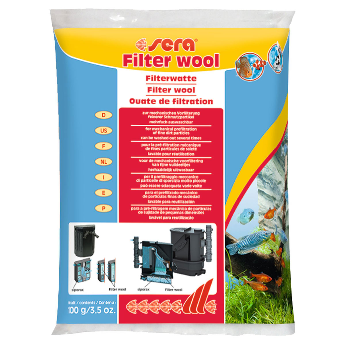 sera  Filterwatte 100 g