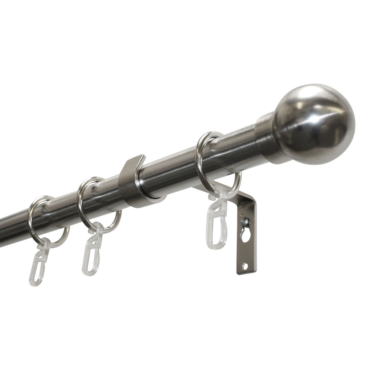 Gardinia Gardinenstange Kugel Durchmesser 1,9 x 120 cm edelstahl