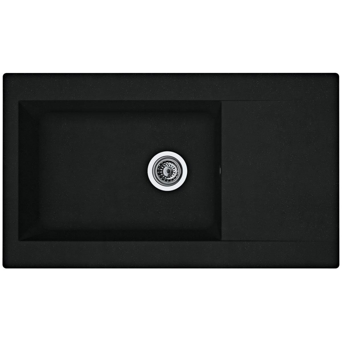 Mineralite Einbauspüle Denver schwarz 86 x 50 cm Bild 1