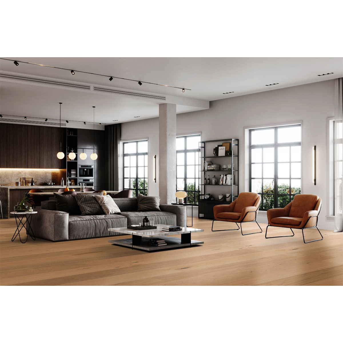 Susify-Bodenbelag FSC Oak White 1900 x 190 x 8 mm Bild 2