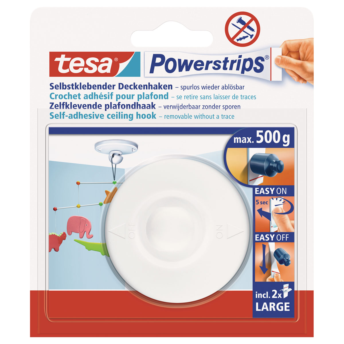 Tesa Power-Strips Zimmerdecken-Haken