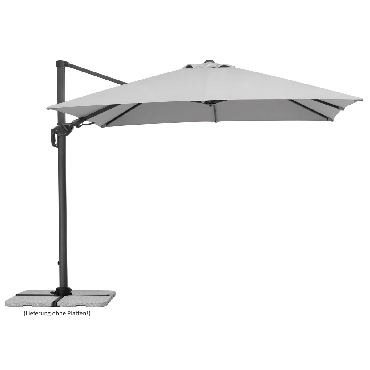 Schneider Schirme Sonnenschirm Rhodos Twist 300 x 300 cm silbergrau Bild 1