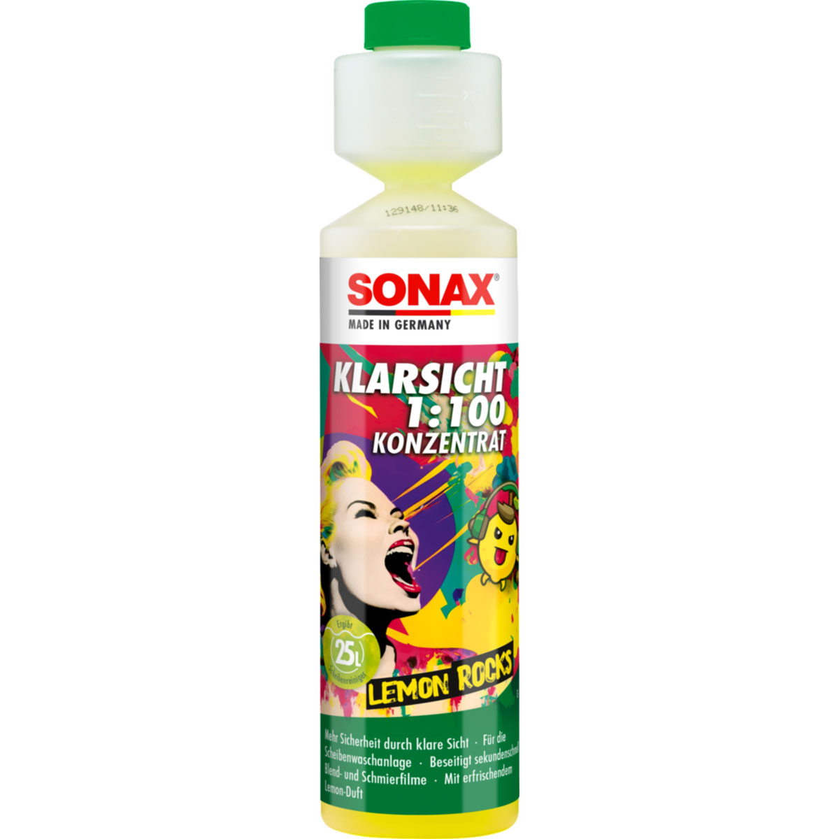 Sonax Scheibenreiniger Klarsicht 1:100 Konzentrat Lemon Rocks