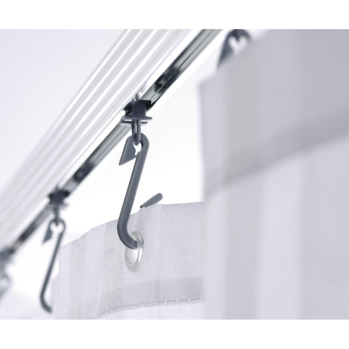 Valblue Universal-Vorhangschiene Bruck, ca. 90x90x90 cm, Farbe: Chromfarben glänzend Bild 3