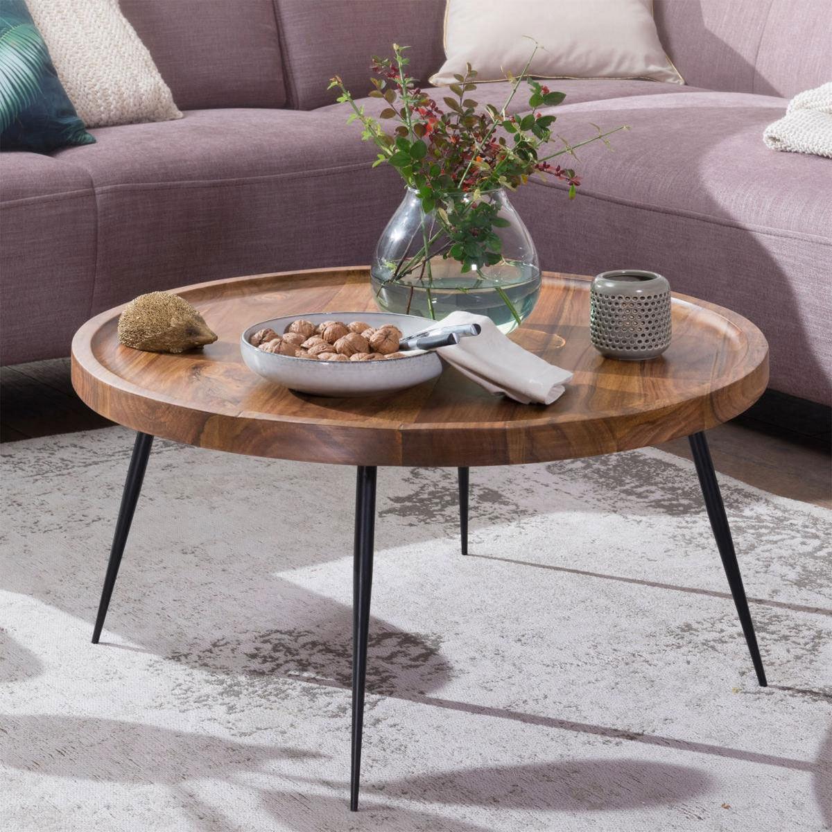 Wohnling Couchtisch „Bharu“ 75x39x75 cm, Braun