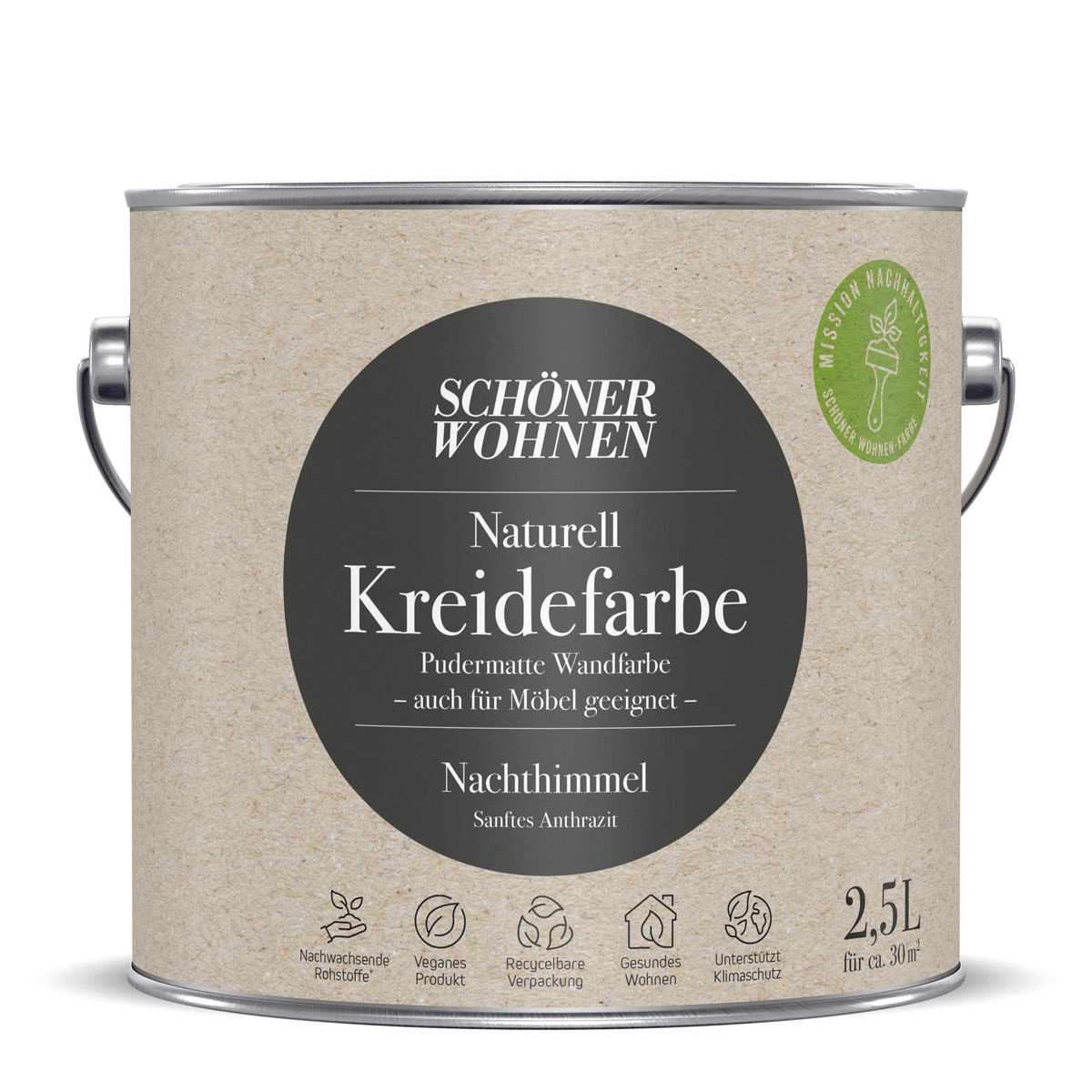 Schöner Wohnen Farbe Naturell Kreidefarbe 2,5 L Nachthimmel