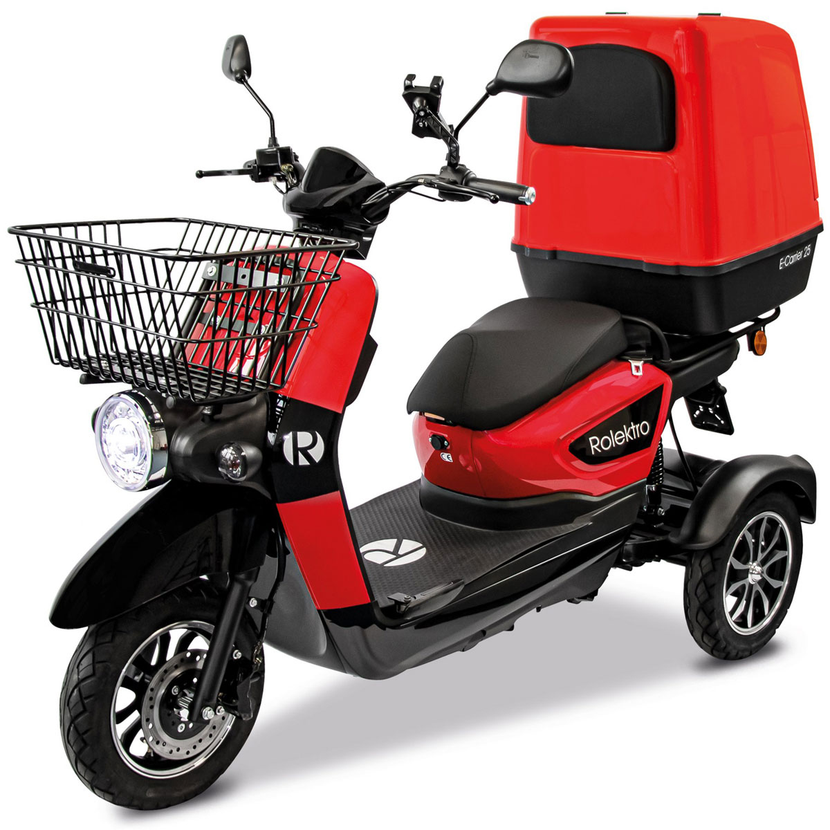Rolektro E-Carrier „25 V.3“ Rot, mit Koffer