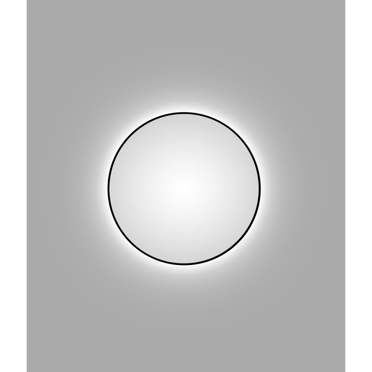 DSK  Design LED Lichtspiegel Silver Globo Black Dm 100 cm