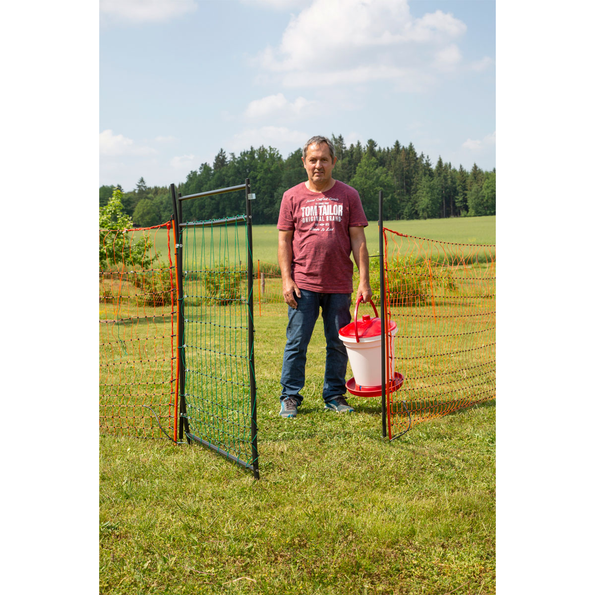 Tor für Elektrozaunnetze 86 x 105 cm grün Bild 2