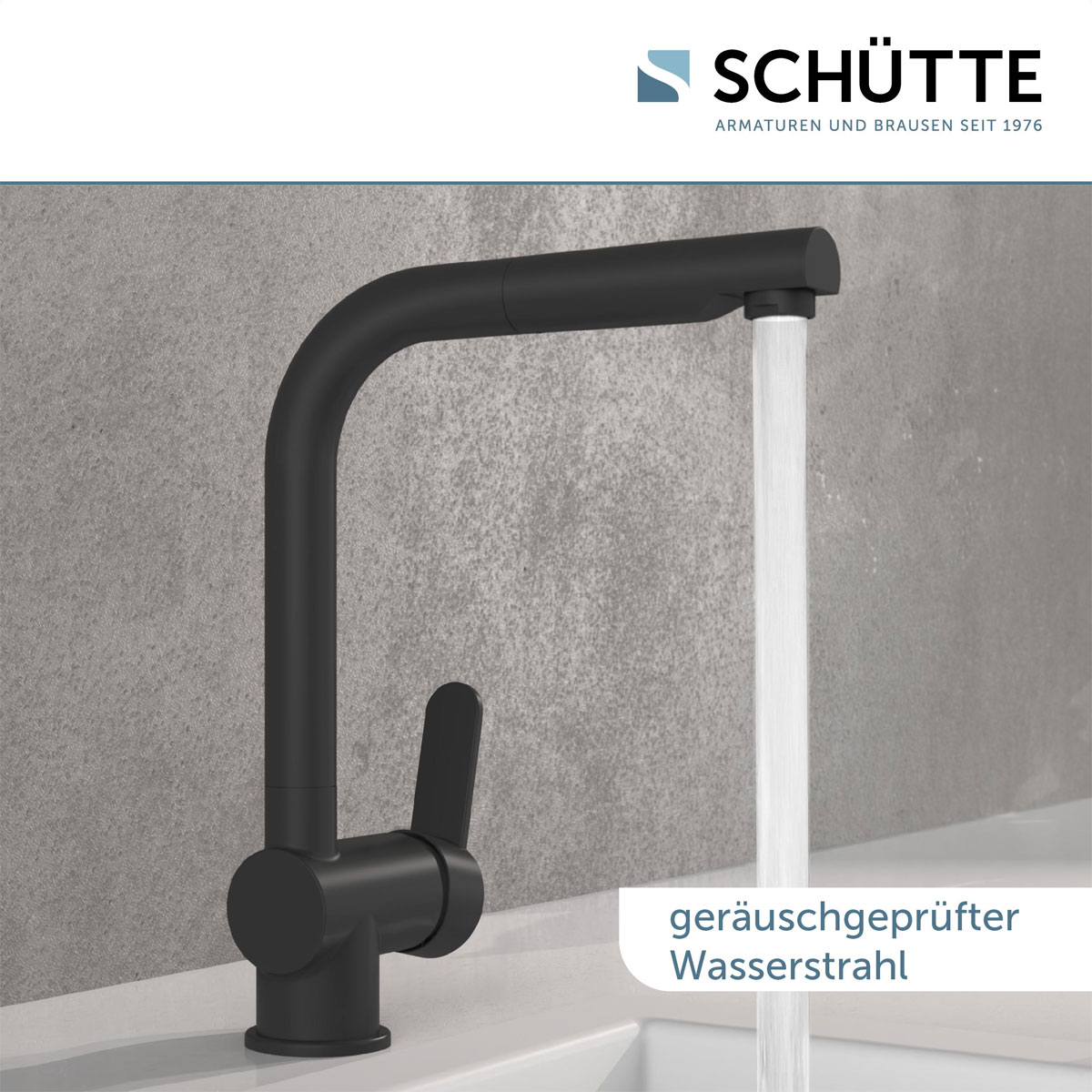 Schütte  Spültischarmatur „London“ schwarz mit Geschirrbrause Bild 2