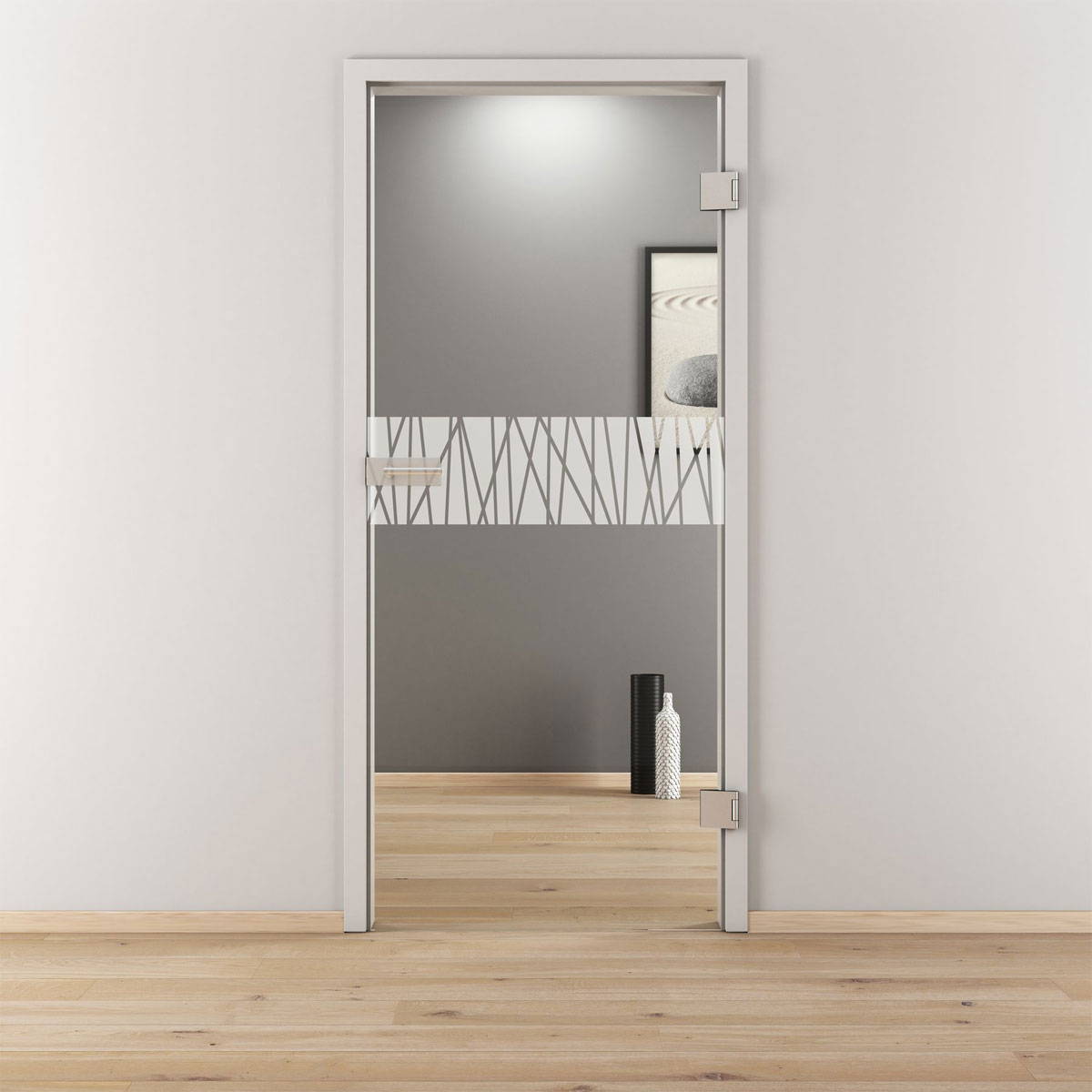 Novadoors Glasdrehtür NOVA 546 klar 83,4 x 197,2 cm Rechts