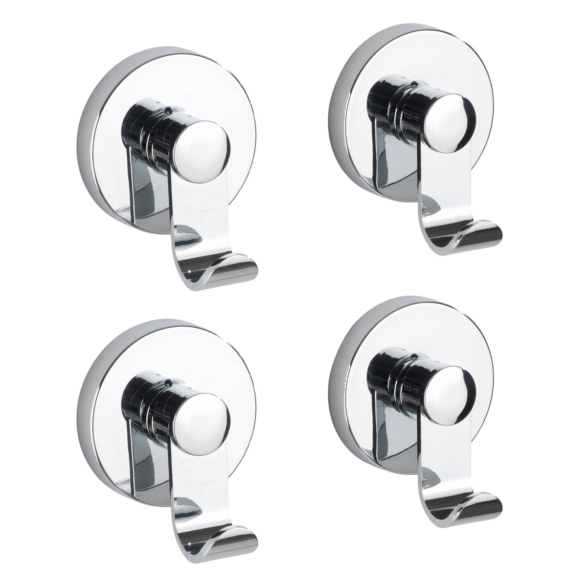 Wenko Vacuum-Loc Haken-Set Irun 2 x 2 Haken Zwei 2er Sets Befestigen ohne bohren