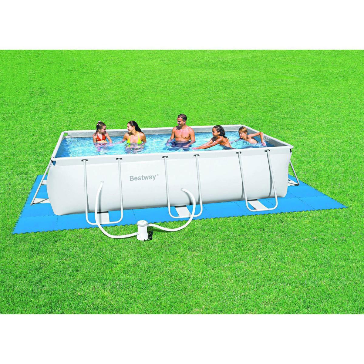Bestway Pool Bodenschutz Fliesen-Set 50 x 50 cm 9er-Set Bild 3