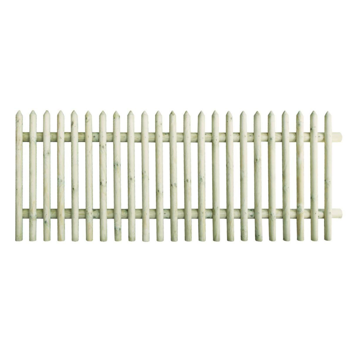 Senkrechtzaun 250 x 100 cm Latten 55 mm kdi-grün