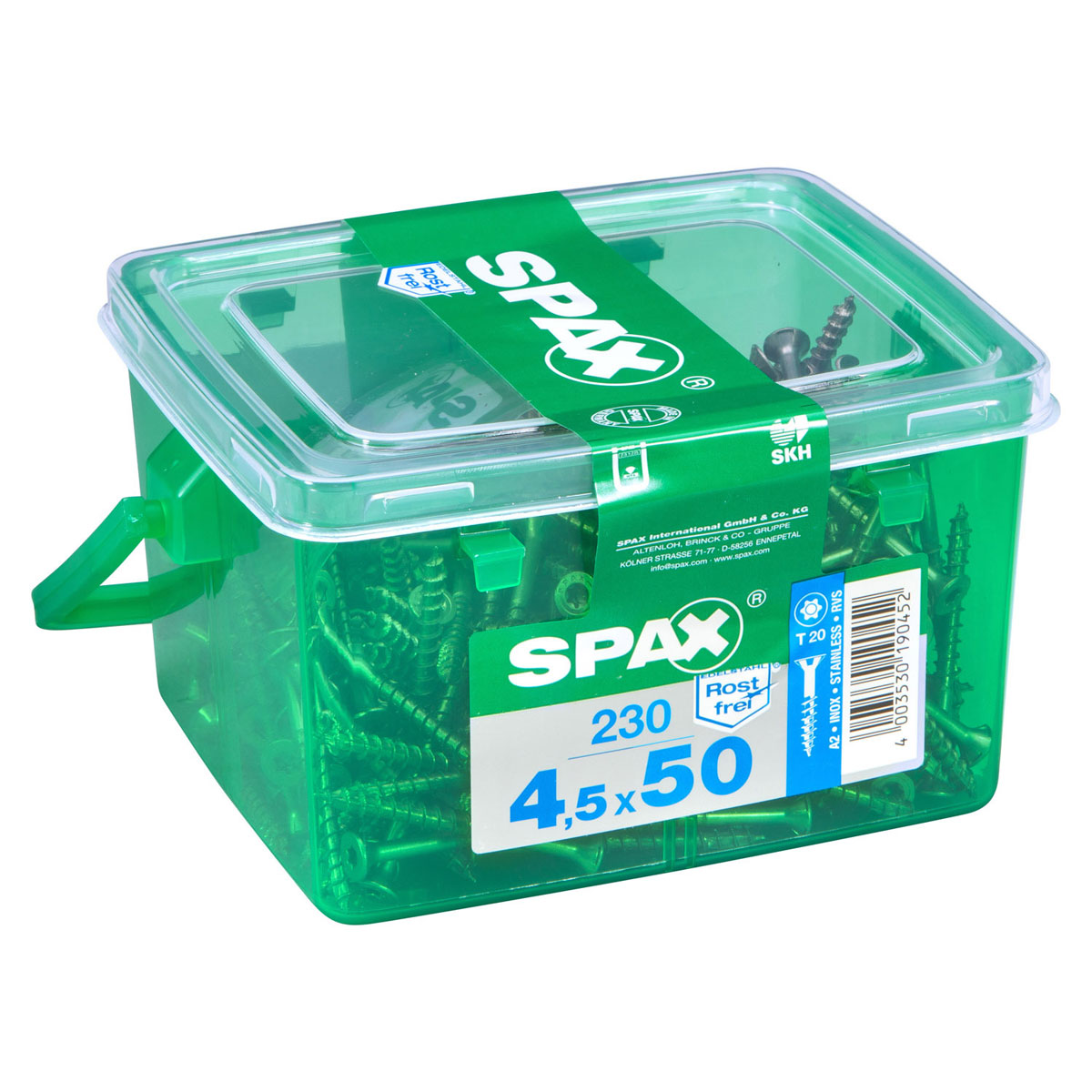 Spax Edelstahlschrauben Senkkopf 4,5x HKB 230 Stück Bild 2
