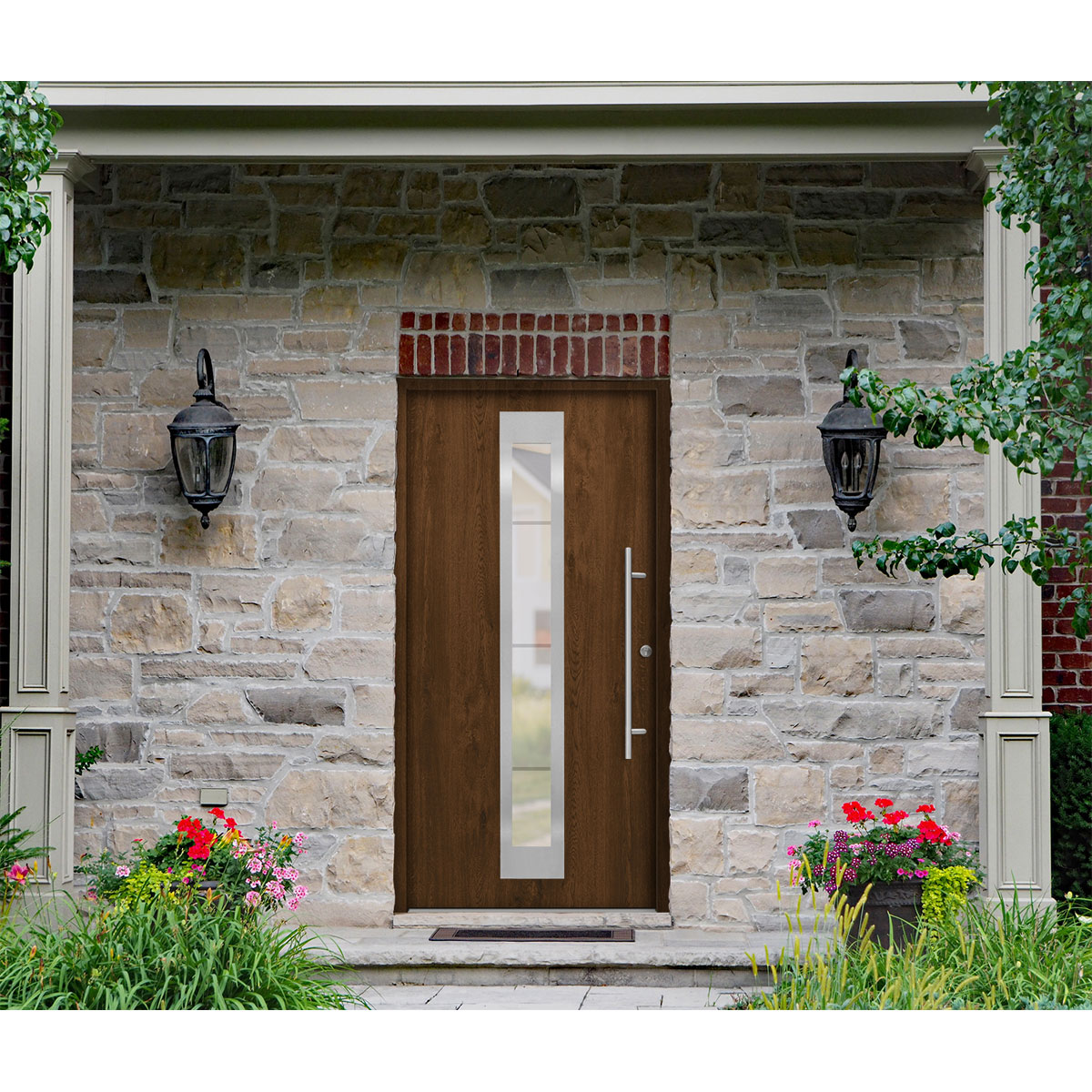 SplenDoor  Premium-Haustür Passivedoor Malmo energiesparend nussbaum 100 x 200 cm rechts Bild 2