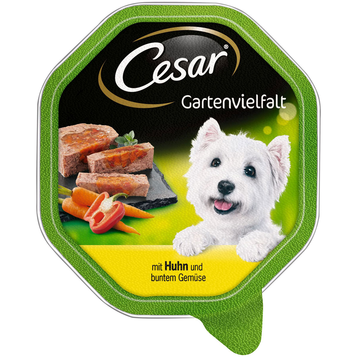 Cesar Schale Gartenvielfalt mit Huhn buntem Gemüse 150g