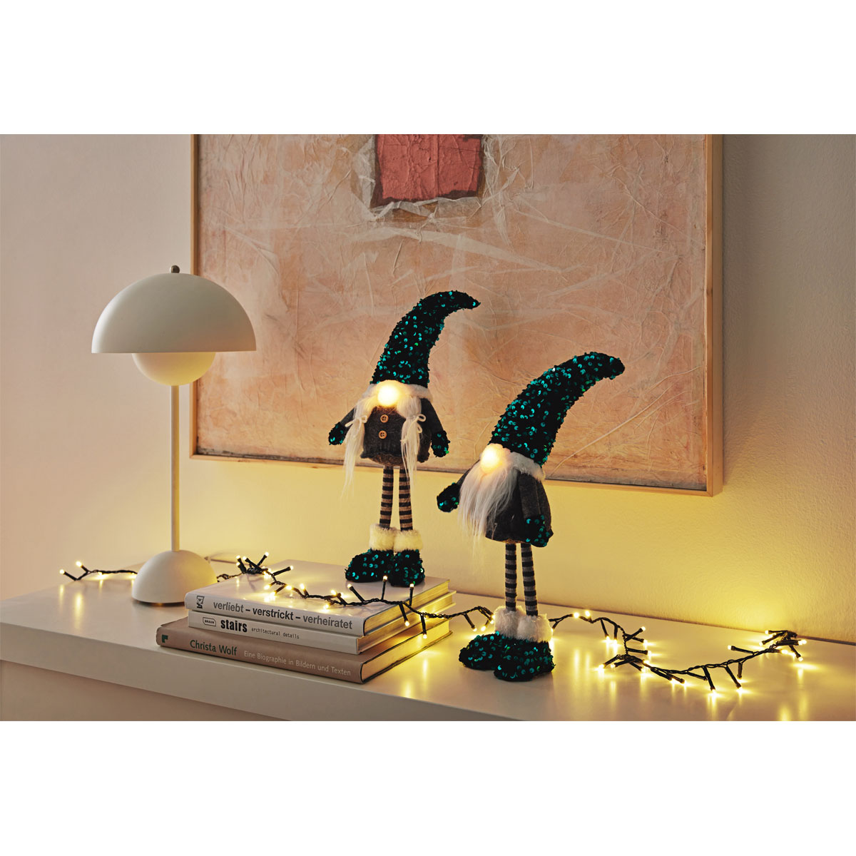 Dekowichtel zum Stellen mit LED-Nase grün 16 x 10 x 42 cm Bild 2