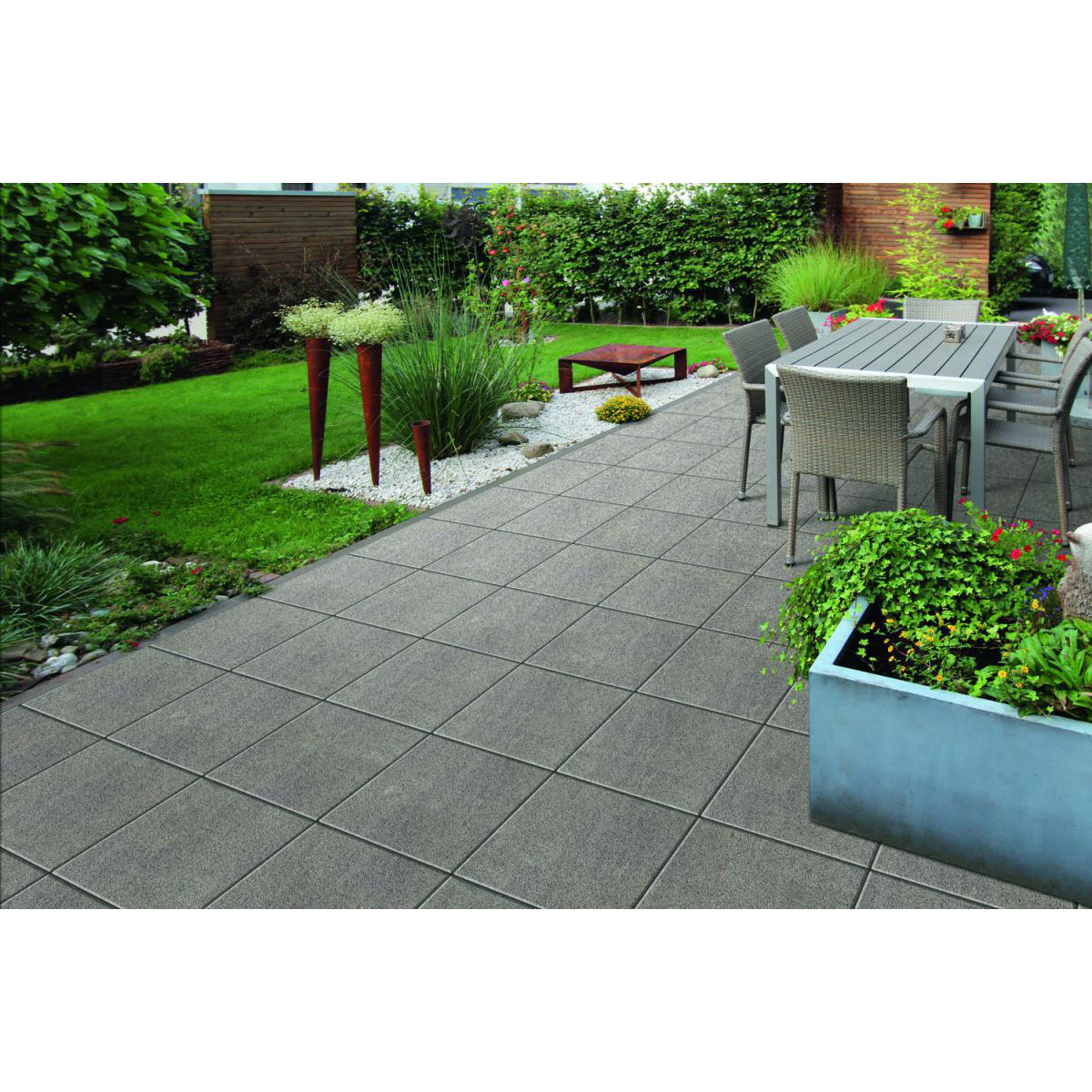 Diephaus  Terrassenplatte No 1 Flix 40 x 40 x 4 cm grau Bild 3