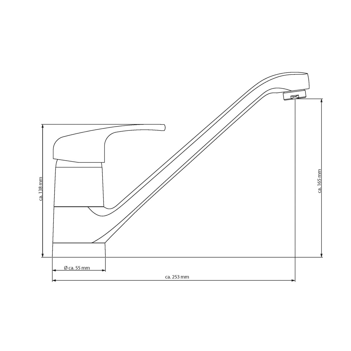 Schütte schwenkbare Design Küchenarmatur Grande schwarz matt Bild 4