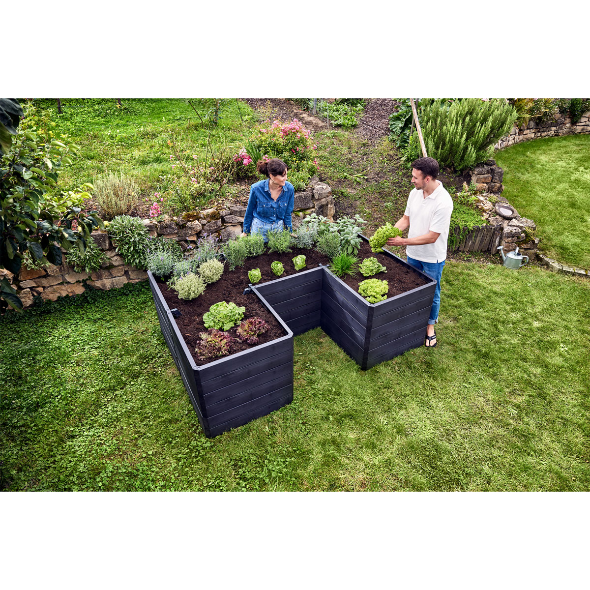 Garantia  Hochbeet Ergo Quadro U L 75 Wood, inkl. FLORA Wassersparsystem Bild 6