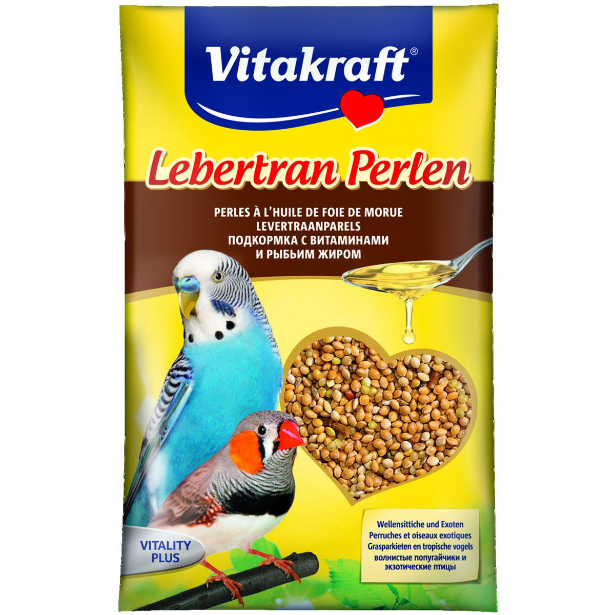 Vitakraft Lebertran Perlen für Sittiche und Exoten 20 g