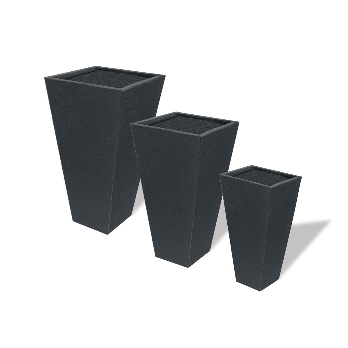 Haveson Pflanztopf Terrazzo konisch-eckig 42 x 42 x 75 cm Bild 3