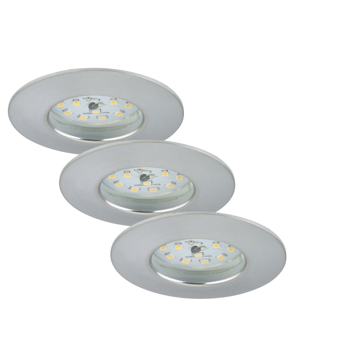 Briloner LED-Einbauleuchte Aluminium 3-flammig