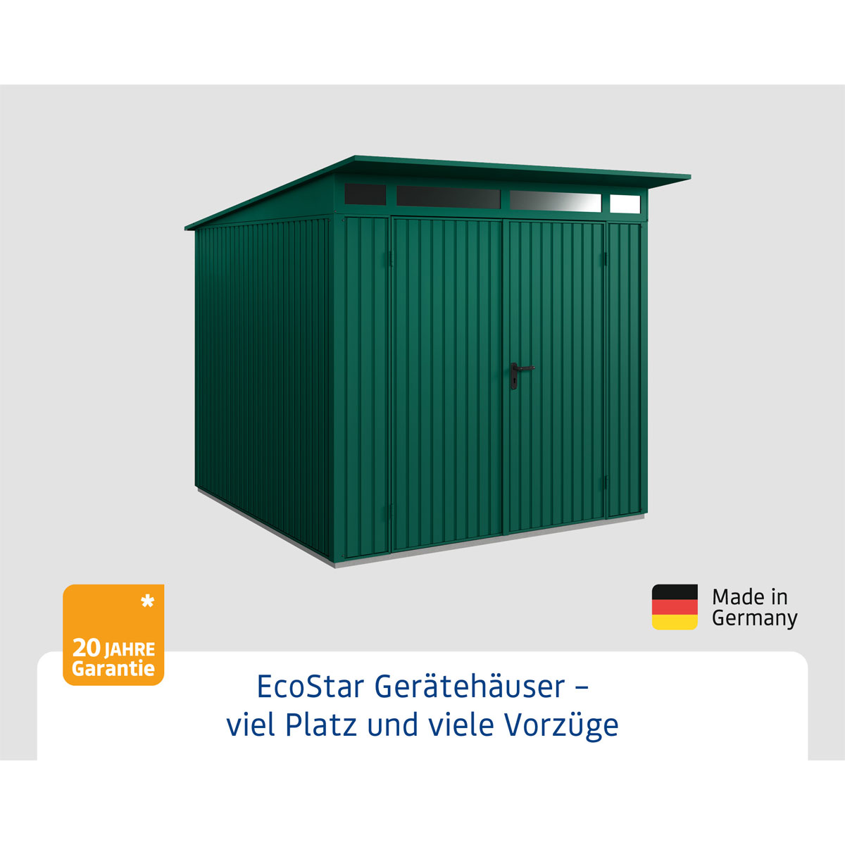 EcoStar  Gerätehaus Trend-PTyp 2RAL6005 2 flg Bild 2