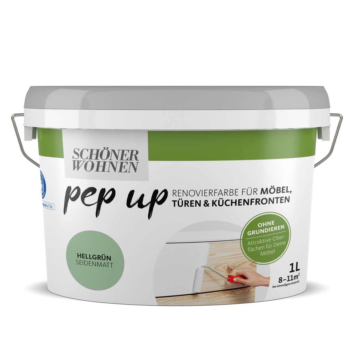 Schöner Wohnen Farbe pep up Hellgrün für Möbel Türen und Küchenfronten 1 L Bild 1