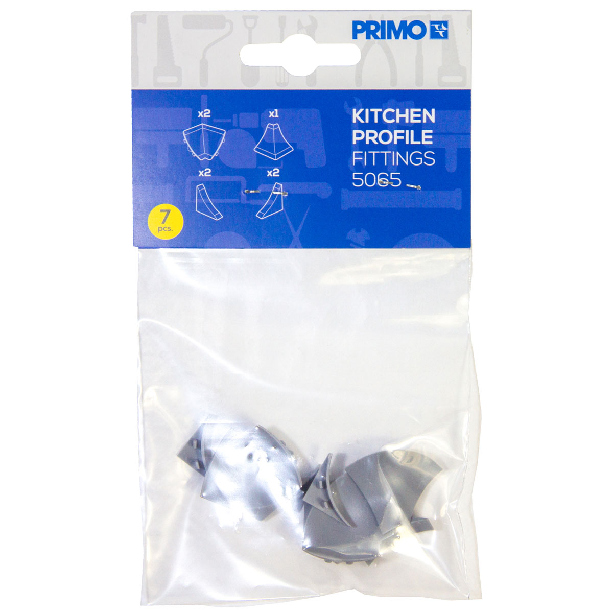 Zubehörset für Multileiste 7-teilig grau