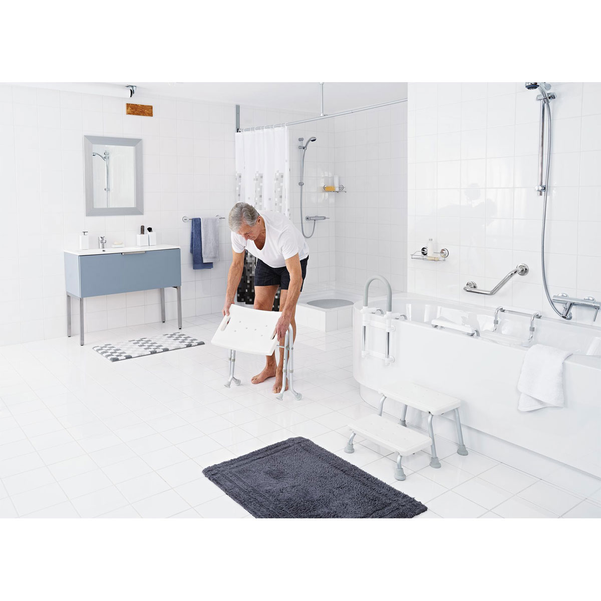 Ridder  Bad-Hocker klappbar höhenverstellbar Bild 4