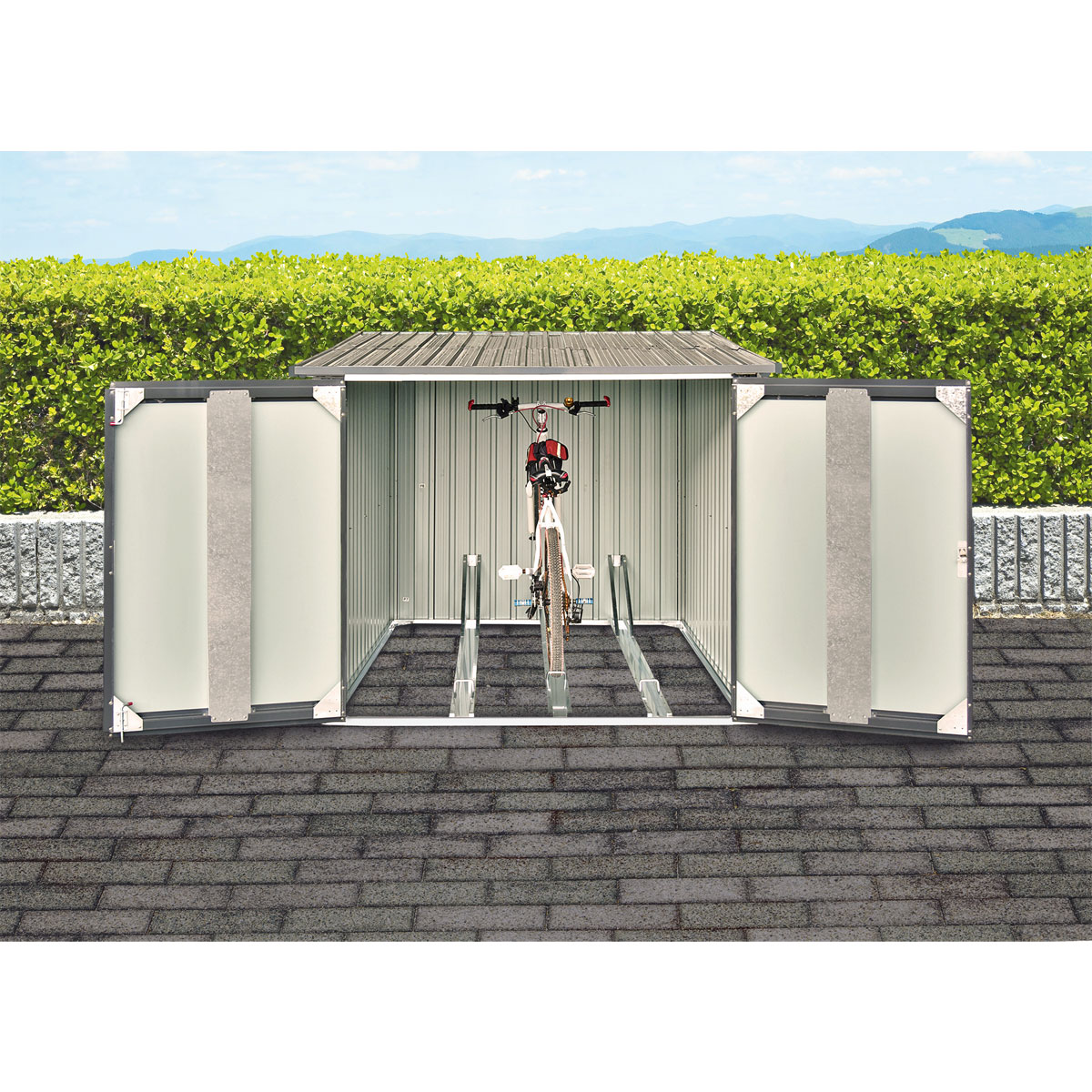 Durabil Fahrradgarage anthrazit 163 x 163 x 204 cm Bild 2