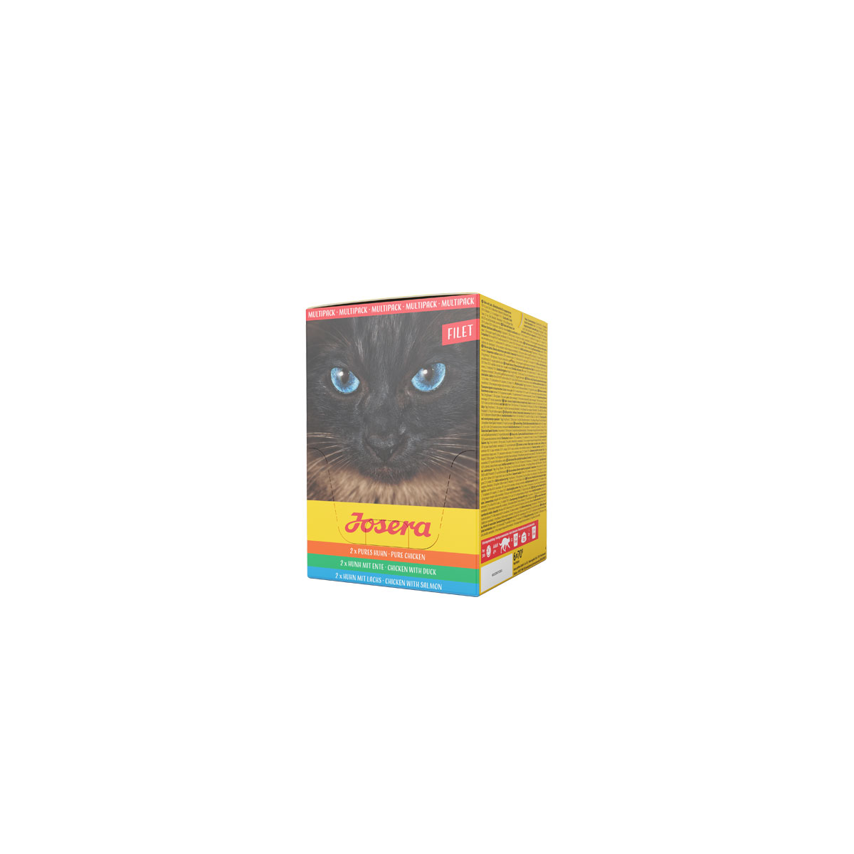 Katzenfutter-Multipack Paté Huhn Ente Lachs 6 x 85 g