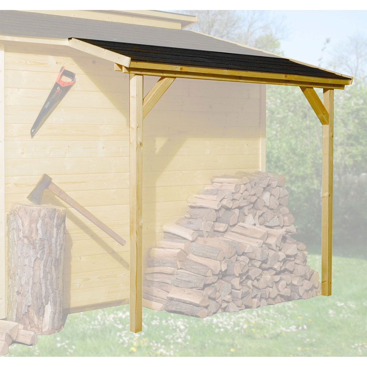 Weka Schleppdach für Gartenhaus 19/21 mm lasiert