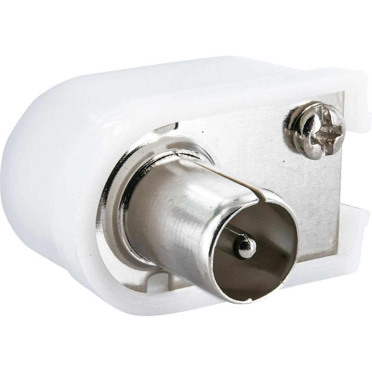 Schwaiger IEC-Koax-Winkelstecker 90 Grad für Sat-Kabel und Dose