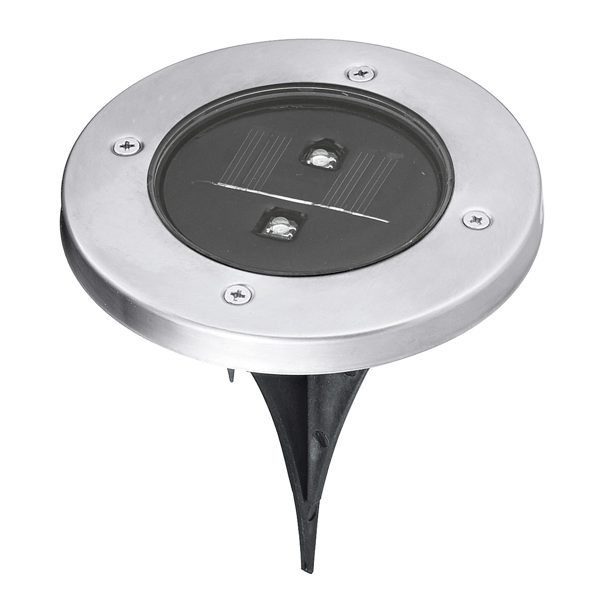 LED-Solar-Wegeleuchte inkl Erdspieß 12 cm silber