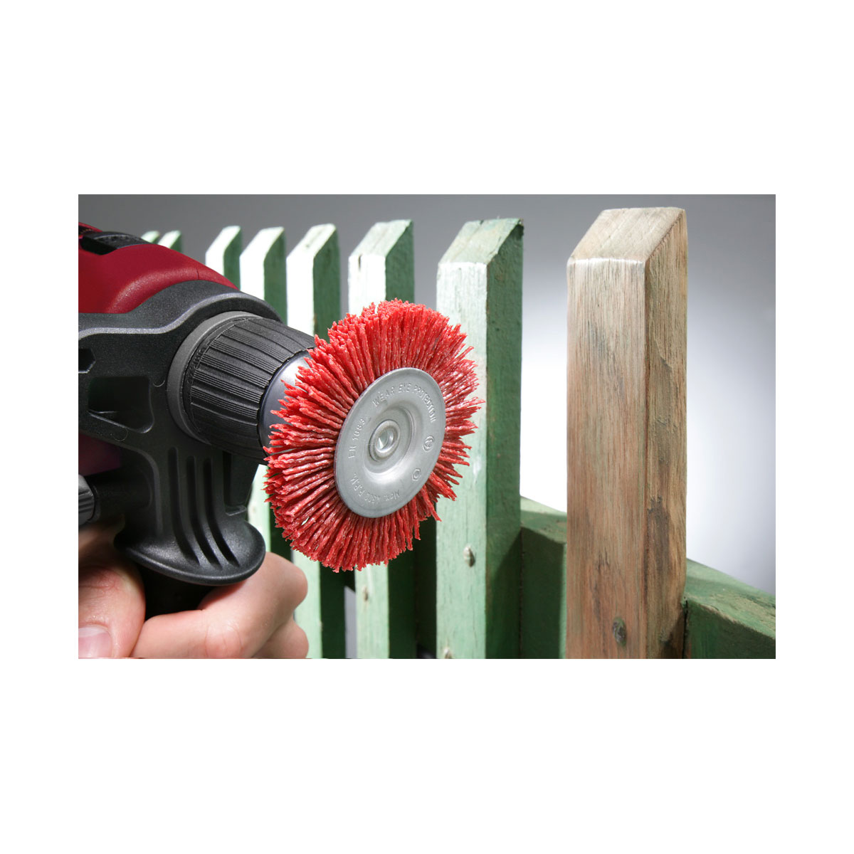 kwb  Nylonscheibenbürste für Einsatz mit Bohrmaschinen und Akkuschraubern Bild 3