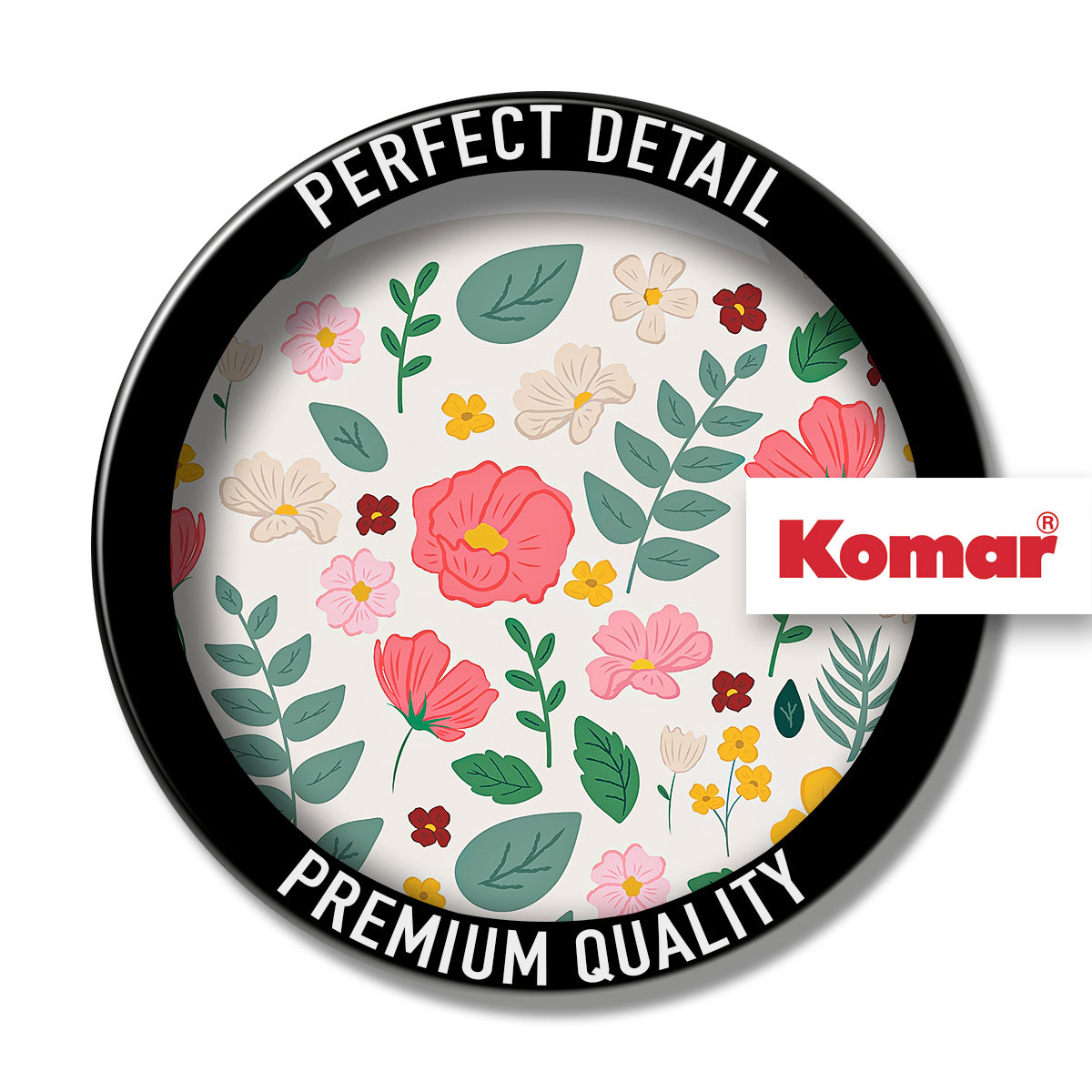 Komar Selbstklebende Vlies Fototapete rund Mickey Head Wildflowers Durchmesser 125 cm