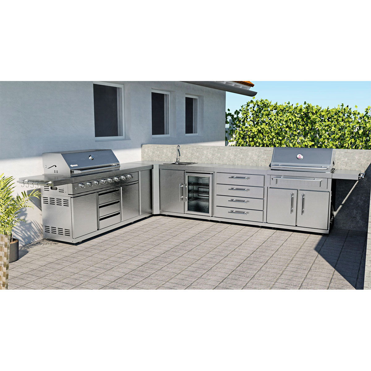 Edelstahl-Erweiterungsmodul Holzkohlegrill MGK-400 Premium Bild 2